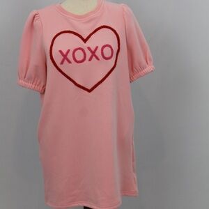 XOXO Valentine Fleece Dress; Size S; NWT